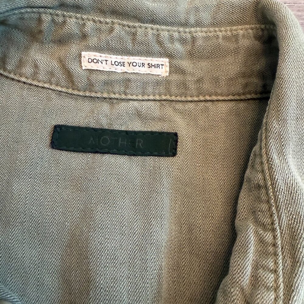 MOTHER Super Trooper Crop Fray Top Jacket XS - Picture 3 of 6